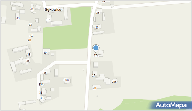 Sękowice, Sękowice, 27a, mapa Sękowice
