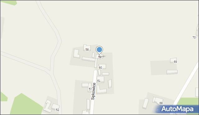 Sękowice, Sękowice, 59, mapa Sękowice