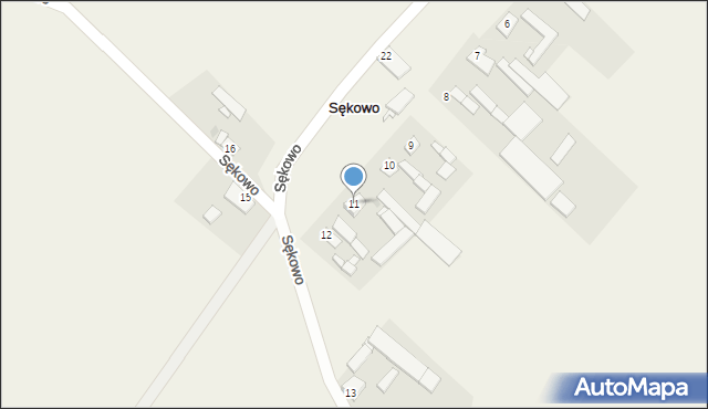 Sękowo, Sękowo, 11, mapa Sękowo