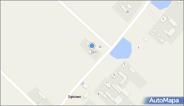 Sękowo, Sękowo, 23, mapa Sękowo