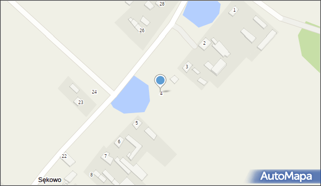 Sękowo, Sękowo, 4, mapa Sękowo