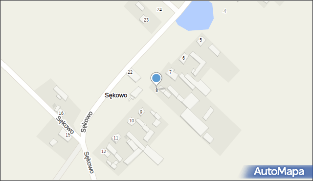 Sękowo, Sękowo, 8, mapa Sękowo