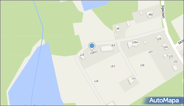 Sękowo, Sękowo, 115, mapa Sękowo