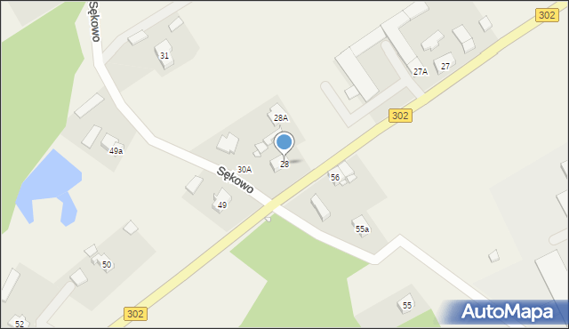 Sękowo, Sękowo, 28, mapa Sękowo