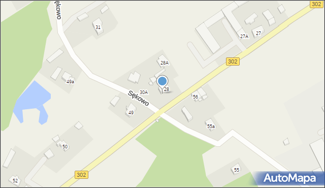 Sękowo, Sękowo, 30, mapa Sękowo