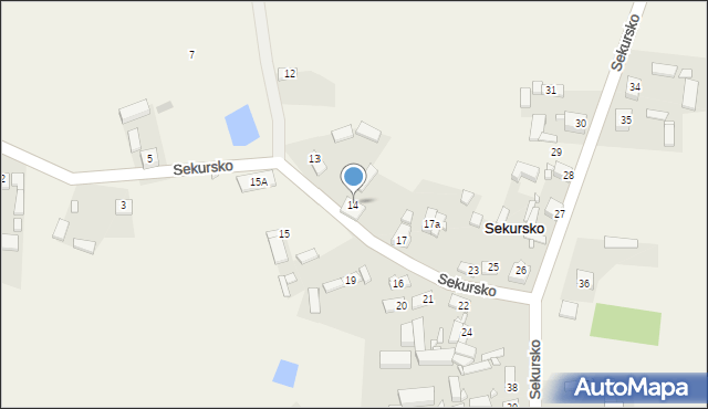 Sekursko, Sekursko, 14, mapa Sekursko