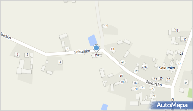 Sekursko, Sekursko, 15A, mapa Sekursko