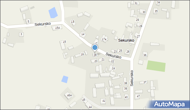 Sekursko, Sekursko, 16, mapa Sekursko