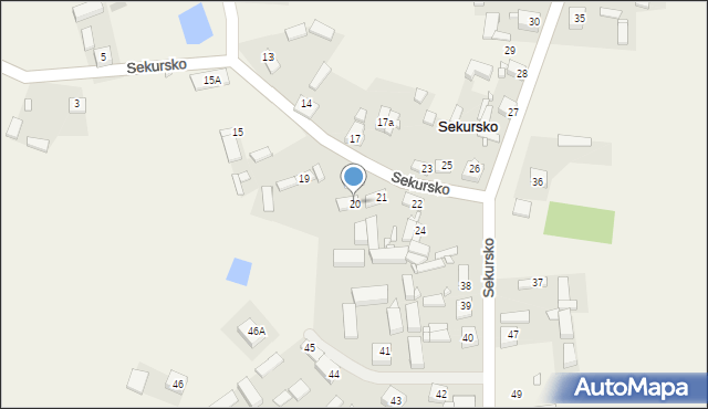 Sekursko, Sekursko, 20, mapa Sekursko