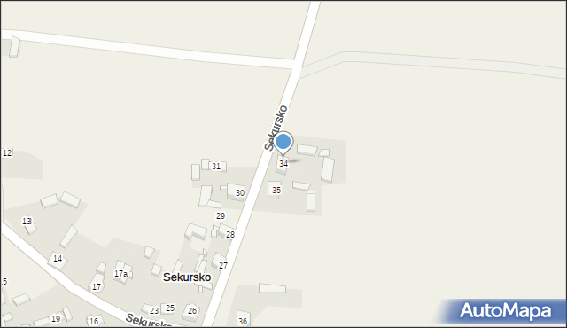 Sekursko, Sekursko, 34, mapa Sekursko
