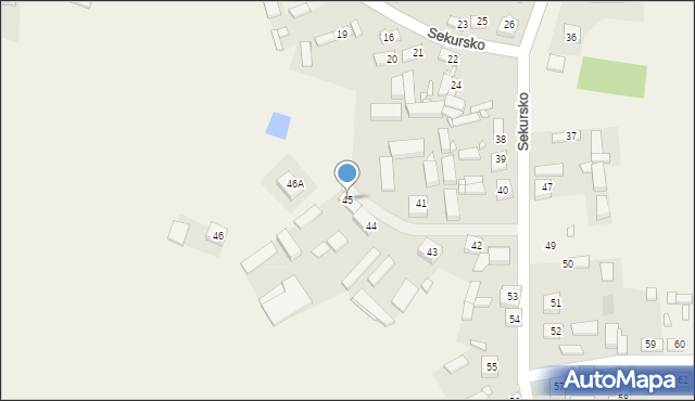 Sekursko, Sekursko, 45, mapa Sekursko
