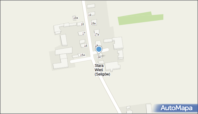 Seligów, Seligów, 14, mapa Seligów