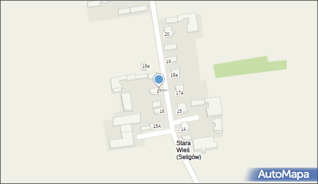 Seligów, Seligów, 17, mapa Seligów