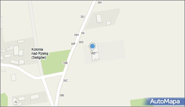 Seligów, Seligów, 39D, mapa Seligów