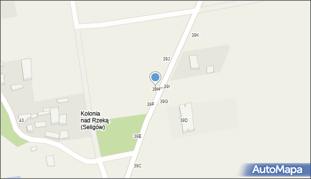 Seligów, Seligów, 39H, mapa Seligów