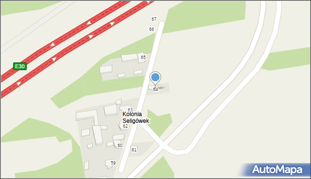 Seligów, Seligów, 64, mapa Seligów