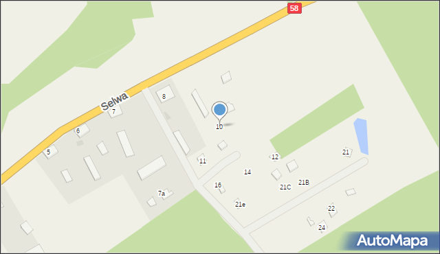 Selwa, Selwa, 10, mapa Selwa