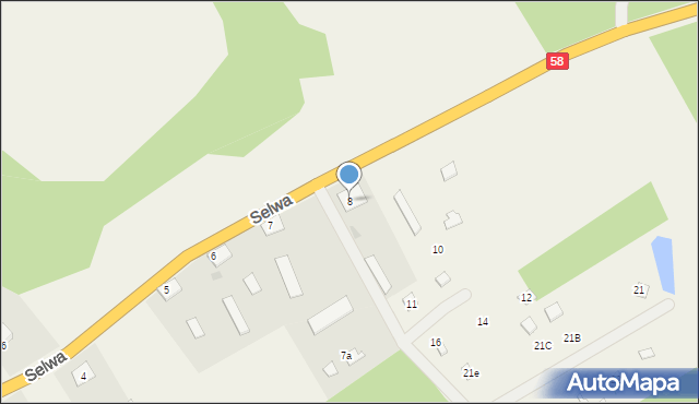 Selwa, Selwa, 8, mapa Selwa