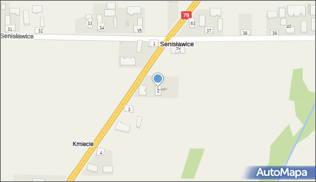 Senisławice, Senisławice, 2, mapa Senisławice
