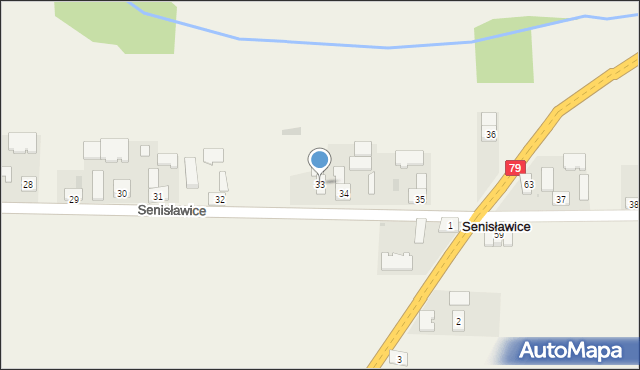 Senisławice, Senisławice, 33, mapa Senisławice