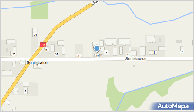 Senisławice, Senisławice, 39, mapa Senisławice