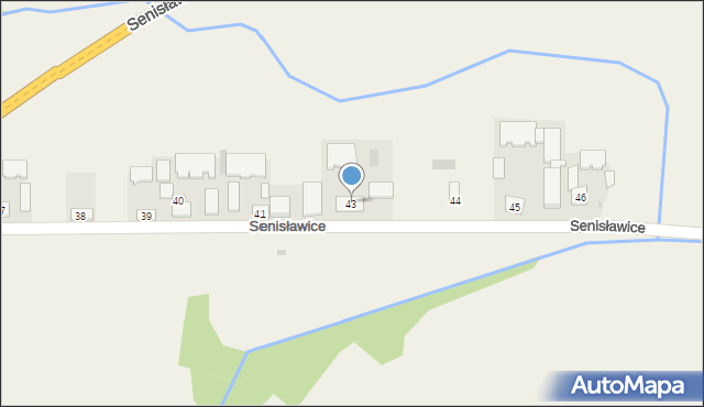 Senisławice, Senisławice, 43, mapa Senisławice