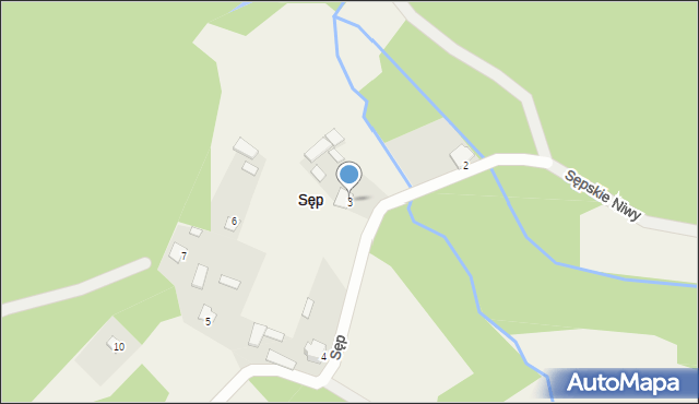 Sęp, Sęp, 3, mapa Sęp