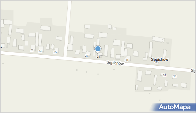 Sępichów, Sępichów, 29, mapa Sępichów