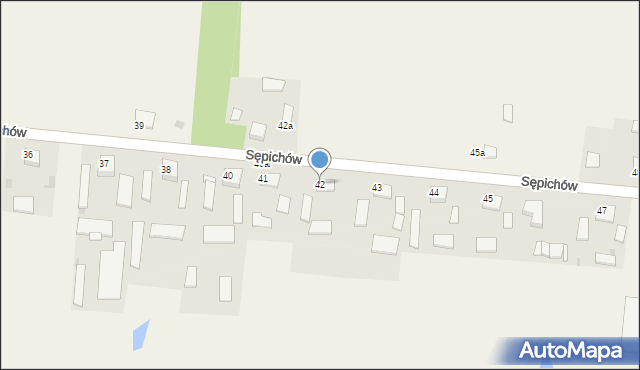Sępichów, Sępichów, 42, mapa Sępichów