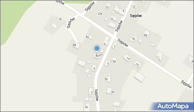 Sępów, Sępów, 6d, mapa Sępów