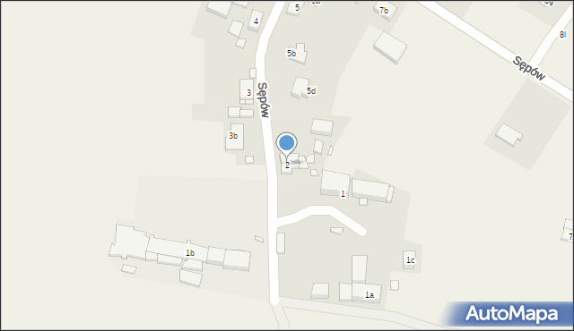 Sępów, Sępów, 2, mapa Sępów