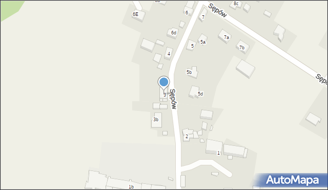 Sępów, Sępów, 3, mapa Sępów