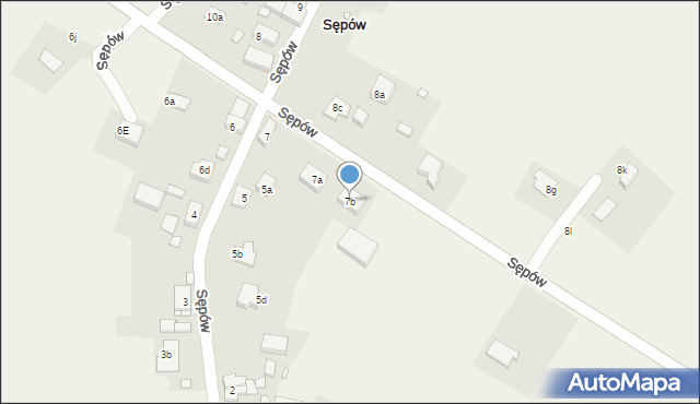 Sępów, Sępów, 7b, mapa Sępów