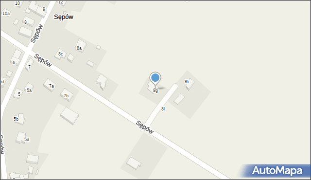 Sępów, Sępów, 8g, mapa Sępów