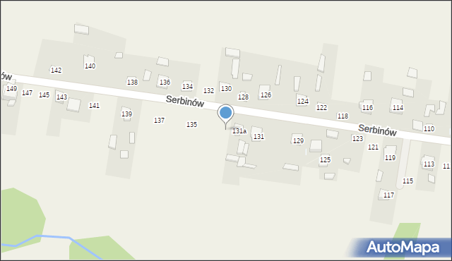 Serbinów, Serbinów, 133, mapa Serbinów