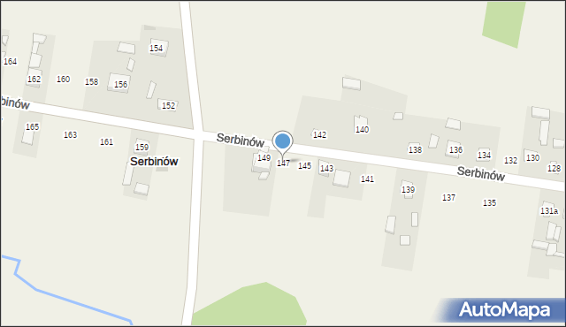 Serbinów, Serbinów, 147, mapa Serbinów