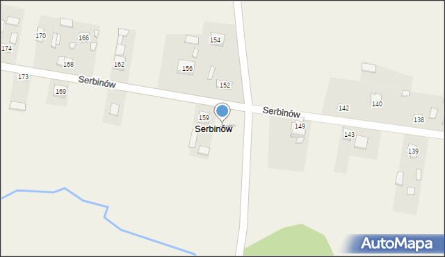 Serbinów, Serbinów, 159a, mapa Serbinów