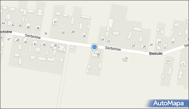 Serbinów, Serbinów, 25a, mapa Serbinów