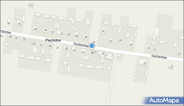 Serbinów, Serbinów, 39, mapa Serbinów
