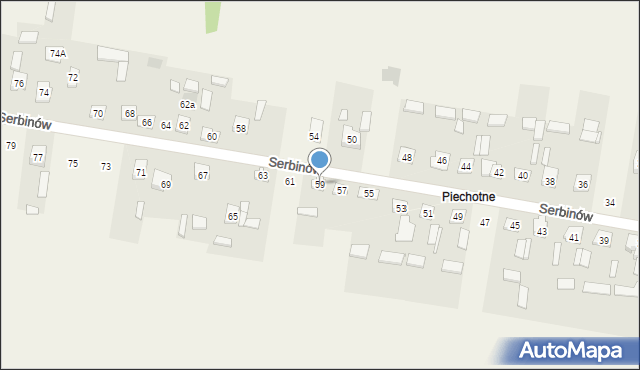 Serbinów, Serbinów, 59, mapa Serbinów