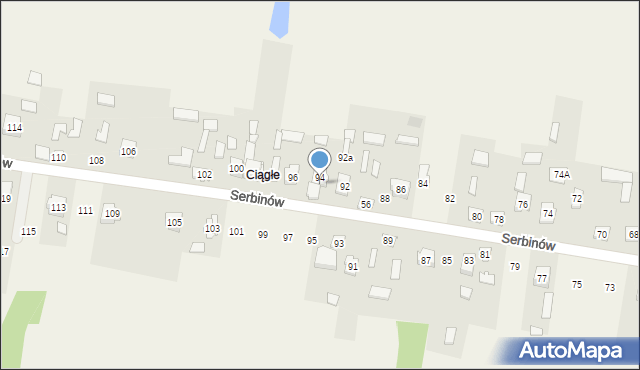 Serbinów, Serbinów, 94a, mapa Serbinów