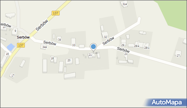 Serbów, Serbów, 22, mapa Serbów