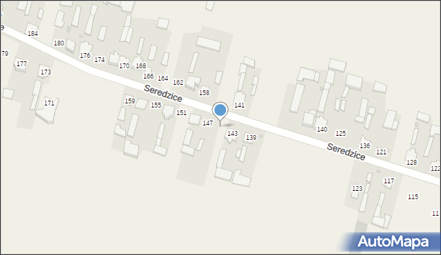 Seredzice, Seredzice, 145, mapa Seredzice