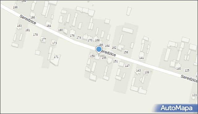 Seredzice, Seredzice, 157, mapa Seredzice