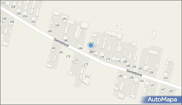 Seredzice, Seredzice, 180, mapa Seredzice