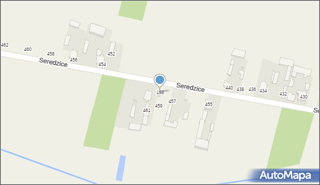 Seredzice, Seredzice, 188, mapa Seredzice