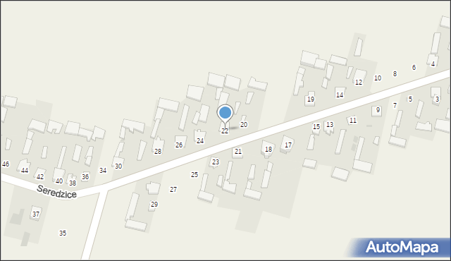 Seredzice, Seredzice, 22, mapa Seredzice