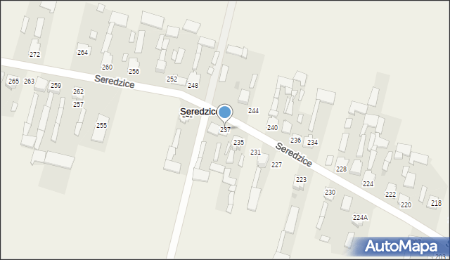 Seredzice, Seredzice, 237, mapa Seredzice