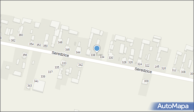 Seredzice, Seredzice, 336, mapa Seredzice
