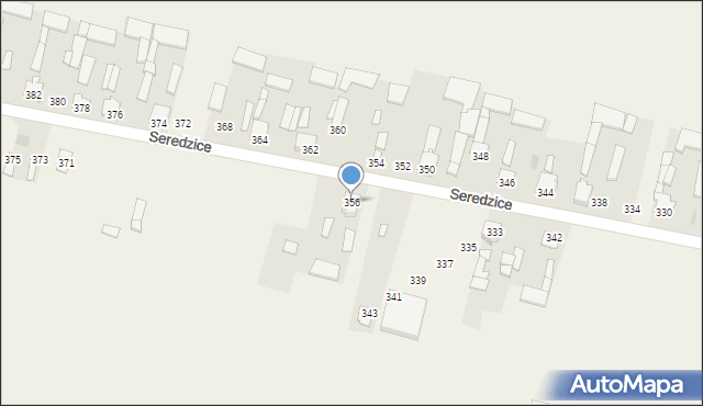Seredzice, Seredzice, 356, mapa Seredzice